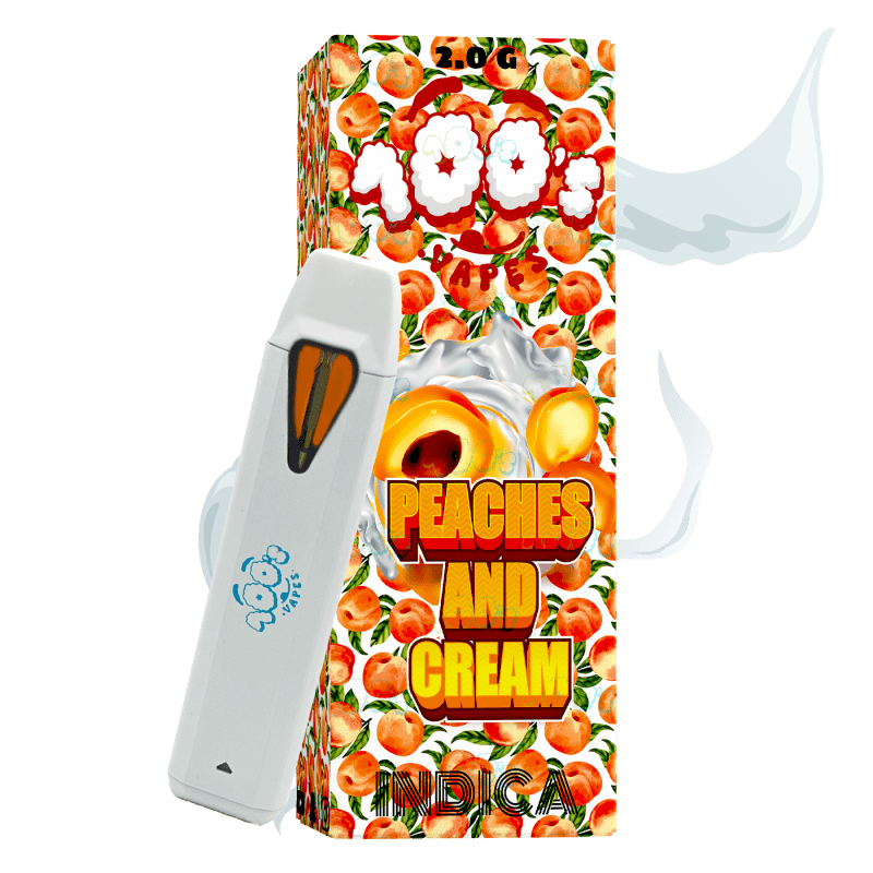 THC Vapes Peaches and Cream 100vapes.com